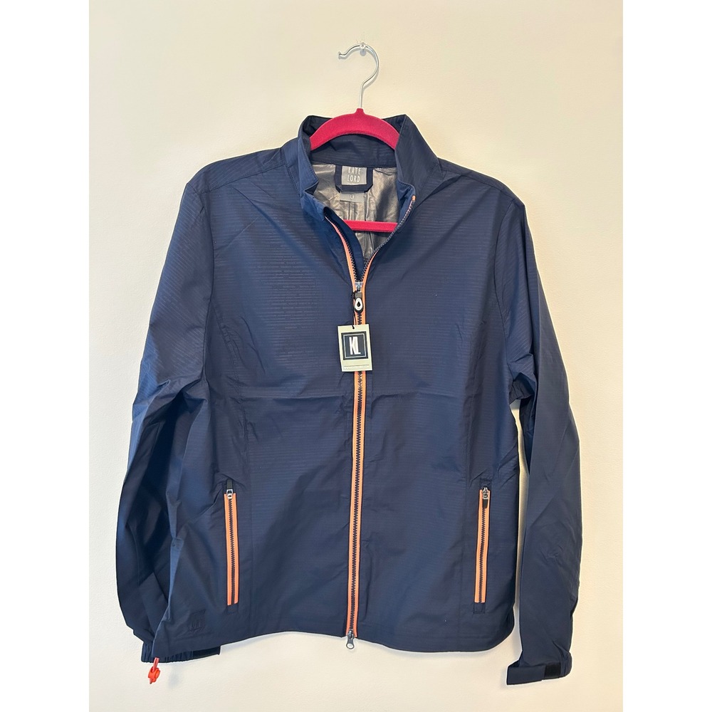 Kate Lord Women's Navy Blue Performance Lightweight Full Zip Jacket Size LT